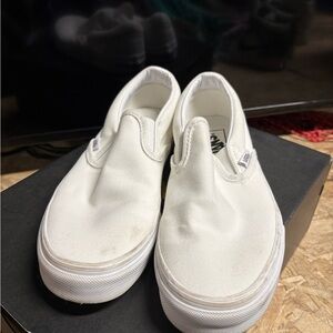Vans Classic White Slip-On Sneakers